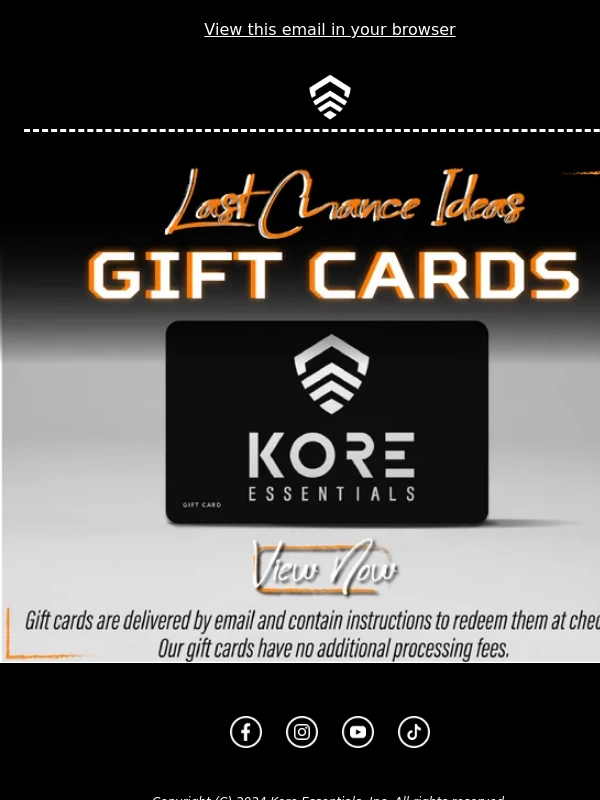Kore Essentials - Last Minute Gifts?+ End of Sale!??