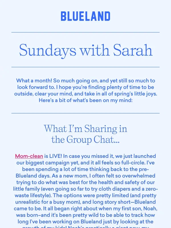 Blueland - Sundays with Sarah