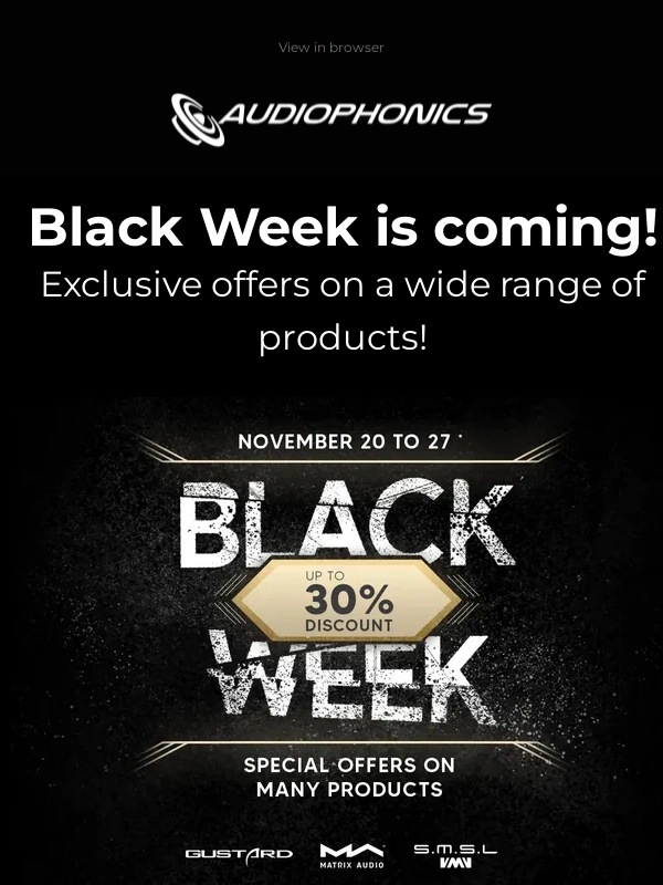 Audiophonics - For the Black Week,take advantage of exclusive offers on our HiFi products