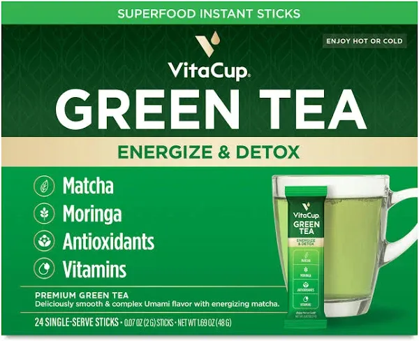 Vitacup Green Tea Instant Sticks