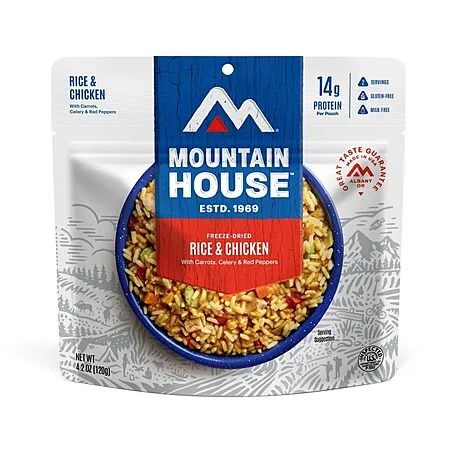 4.2-Oz Mountain House Freeze Dried Backpacking & Camping Food (Rice & Chicken) $7.64 + Free Shipping w/ Prime or on $35+