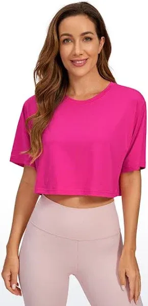 CRZ YOGA Women's Casual Loose Fit Pima Cotton Workout T-Shirts