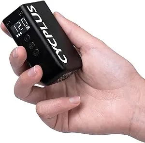 CYCPLUS Tiny Bicycle Pump with Gauge, Max 120 PSI Electric Mini Pump, Auto Stop, with Presta and Schrader Valve for E-Bike, MTB, and Road Bike AS2 PRO(2025 Updated Version)