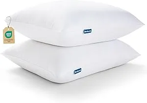2-Pack Bedsure Premium Down Alternative Queen Pillows Set (White)