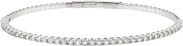 10K White Gold 1 1/2 ct. tw. Diamond Flex Bangle Bracelet