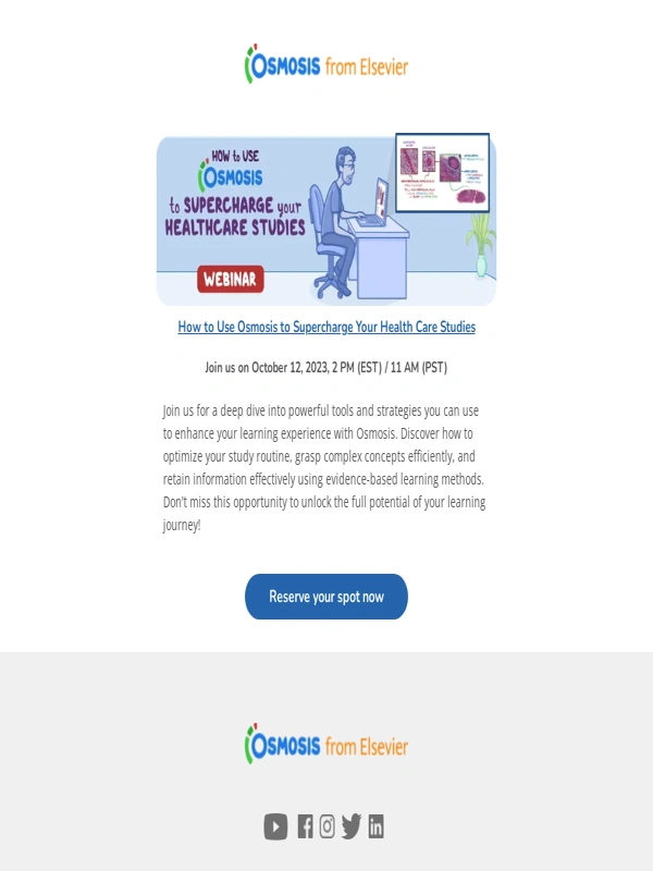 Osmosis - You're Invited! Learn How to Use Osmosis to Supercharge Your Health Care Studies