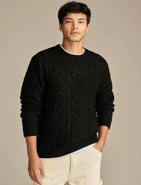 Lucky Brand Men's Cable Crew Neck Sweater