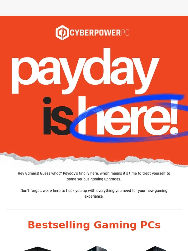 Cyberpower UK - Your special payday reward awaits!