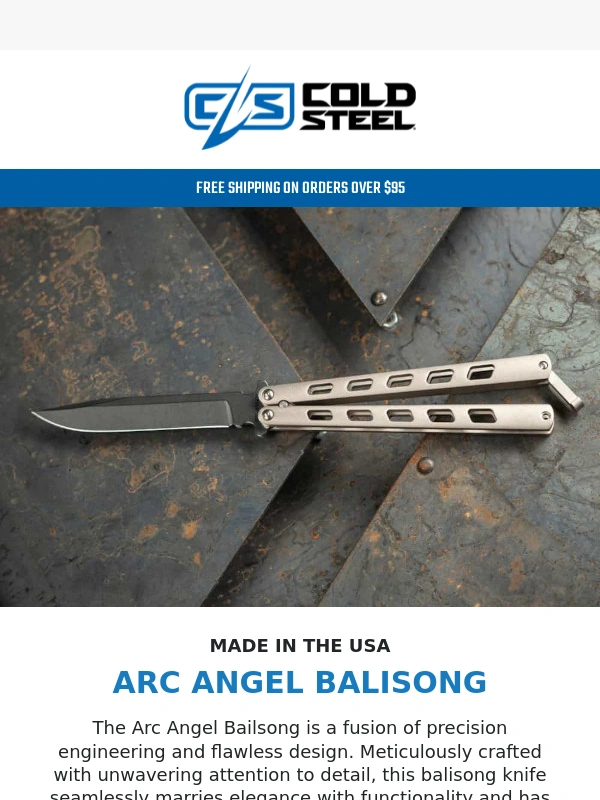 Cold Steel - Arc Angel Balisong - USA Made | Back In Stock