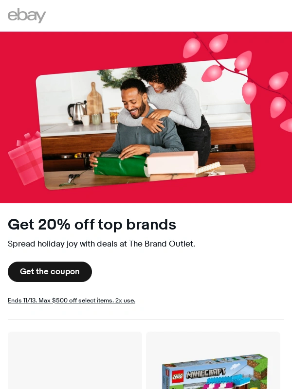 eBay - Save 20% on top brands