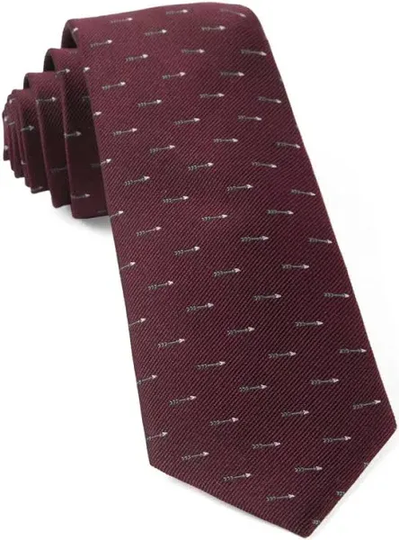 Arrow Zone Tie Burgundy Silk Novelty The Tie Bar