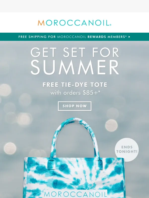 Moroccanoil - LAST CHANCE ? Get a FREE Tie-Dye Tote