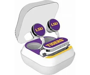 LSU Tigers Stripe Design Wireless Earbuds Size:No Size