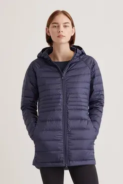 Quince Lightweight Down Packable Long Puffer Jacket