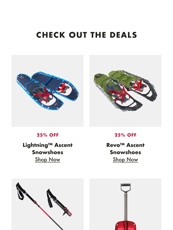 MSR - Save 25% on Snowshoes and More