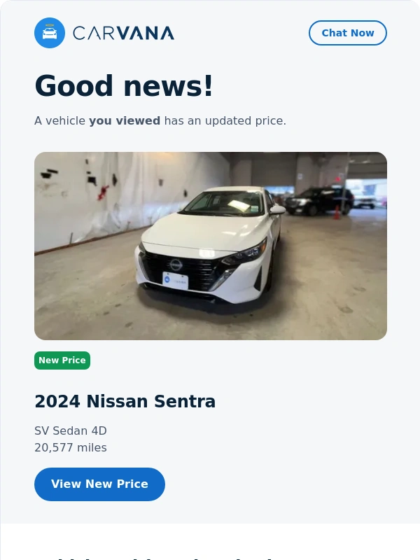 Carvana - Price alert on the 2024 Nissan Sentra!