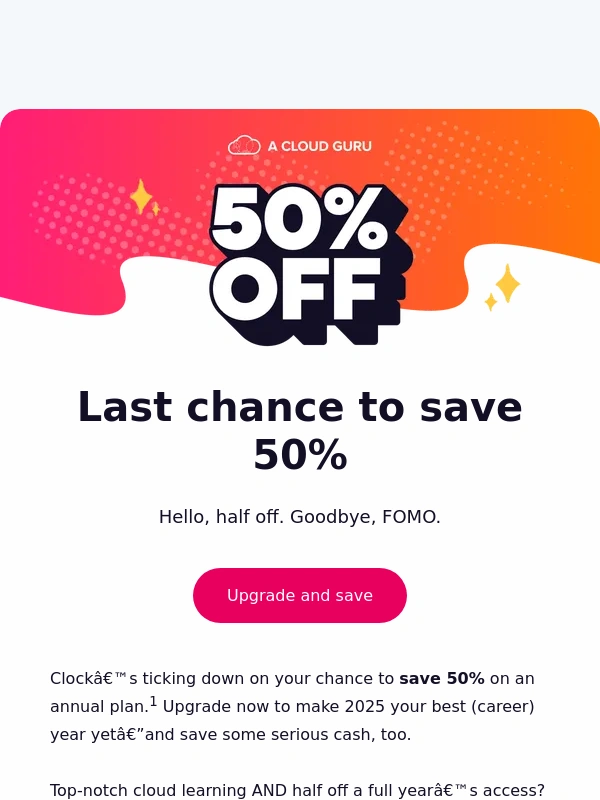 Pluralsight - Cyber Monday: Get 50% off before it’s gone