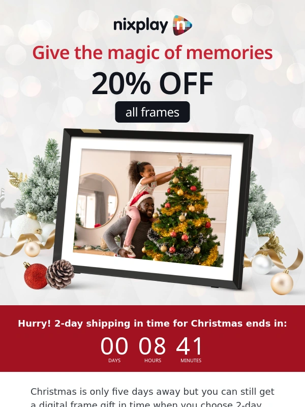 nixplay - Save Christmas with 2-day shipping