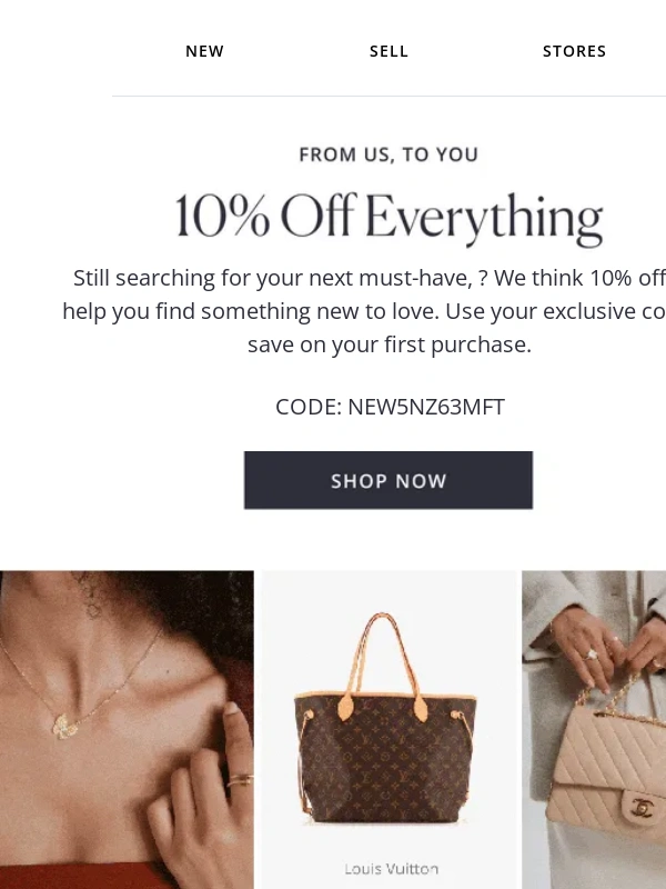 Rebag - Exclusive: get 10% off New Arrivals