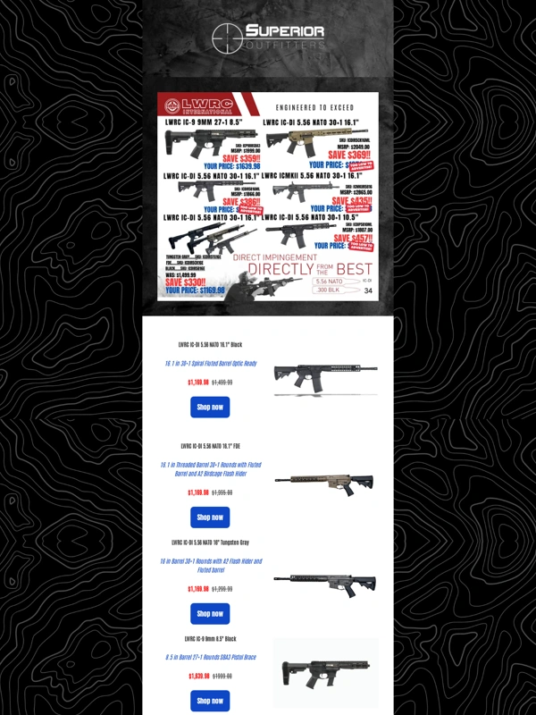 Superior Outfitters - ?Don’t miss your chance to save big on top-tier tactical rifles