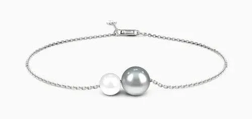 "Side by Side" 5.5-8.0mm Freshwater Pearl Bracelet