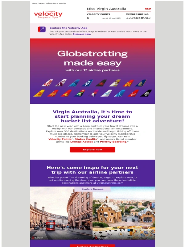 Virgin Australia US - Virgin Australia,kick the year off on a cloud-hopping adventure and rack up Velocity Points