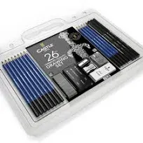 Castle Art Supplies 26 Piece Premium Drawing and Sketching Set