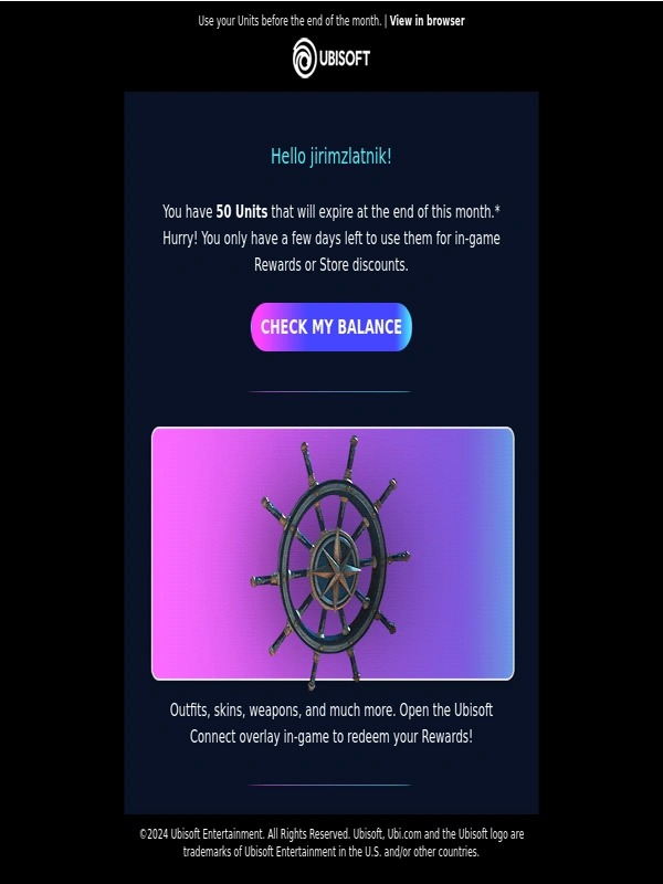 Ubisoft - ? Expiring soon! Redeem your 50 Units now