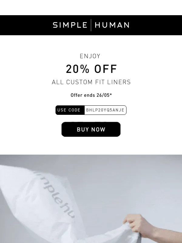 simplehuman - Save 20% on all custom fit liners
