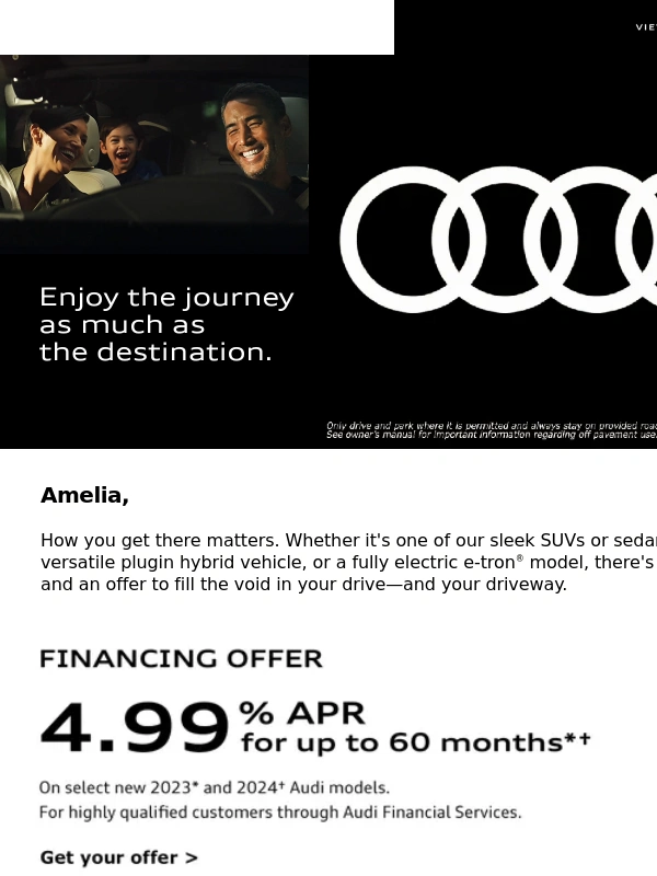 Audi - Audi has what you've been missing
