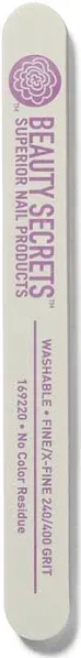 Beauty Secrets White Cushion Nail File