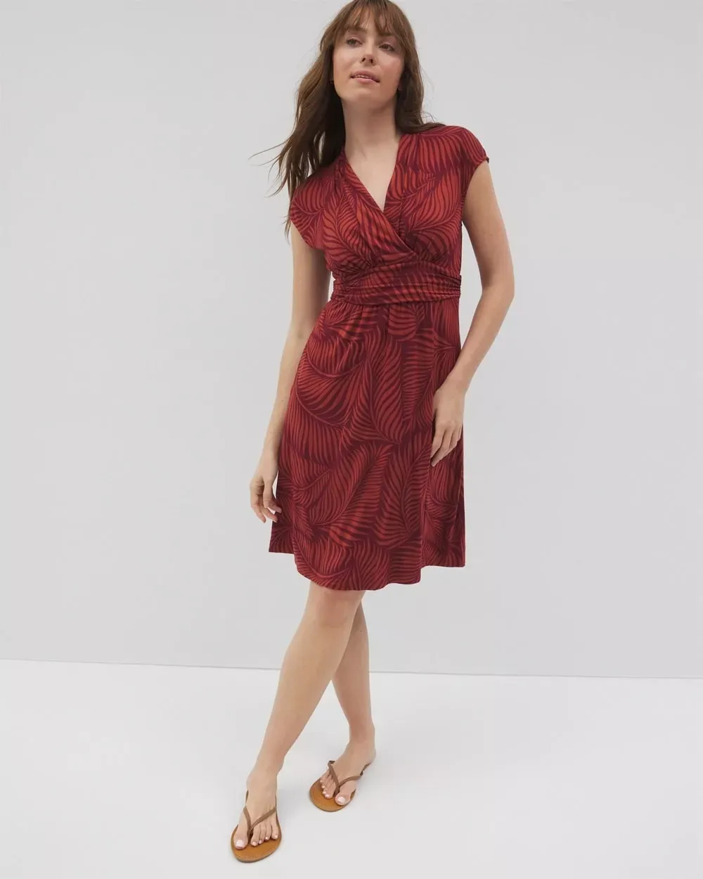 Women's Soft Jersey Mini Dress in Red size Medium   Soma, Sundresses - Women - Peaceful Palms Mid Velvet - Medium