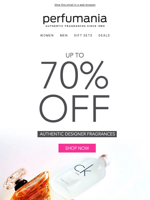 Perfumania - Enjoy up to 70% Off Designer Fragrances!