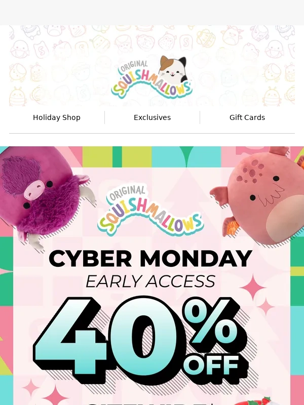 Squishmallows - Final Hours: 40% Off Early Access Ends Soon!