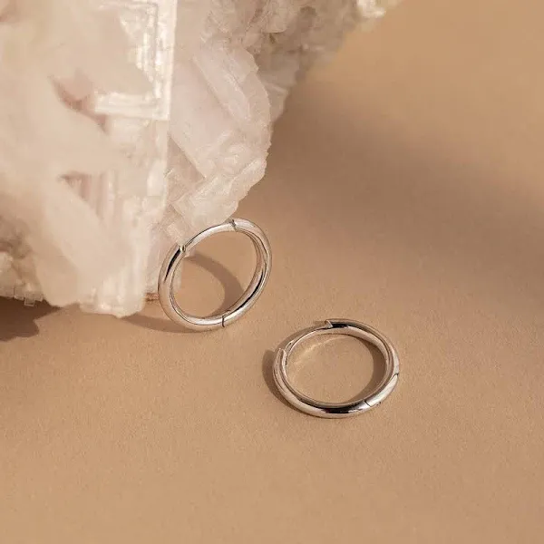 Caitlyn Minimalist Everyday Mini Bold Stacking Hoop Earrings Set