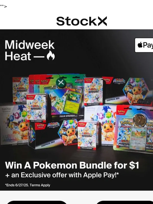 StockX - Win A Pokémon Bundle for $1