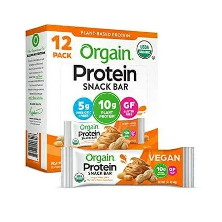Orgain Organic Plant-Based Protein Bar Chocolate