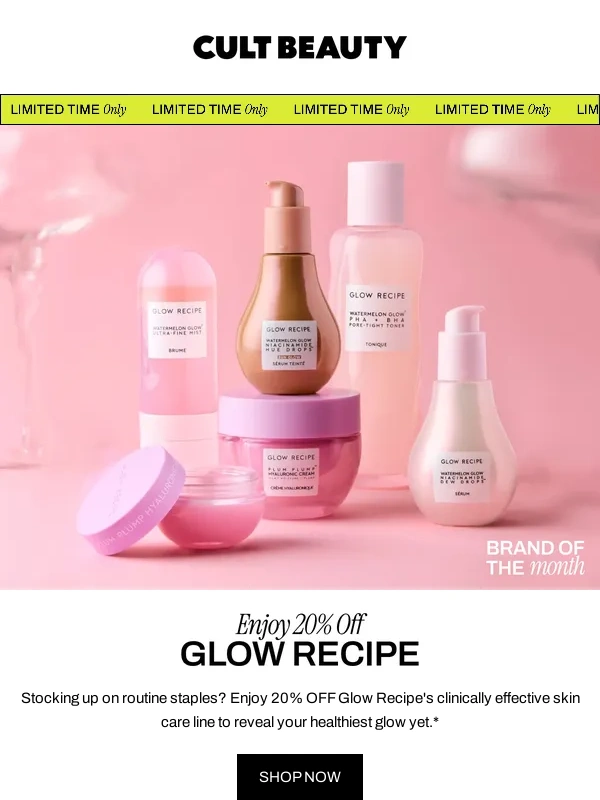 Cult Beauty - 20% OFF Glow Recipe ???
