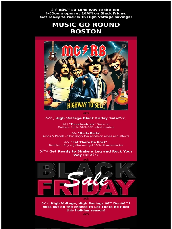 Music Go Round - BACK IN BLACK FRIDAY DEALS