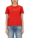 T-shirt With Logo In Red