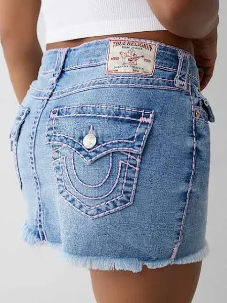 True Religion Women's Sadie Super T Mini Skirt