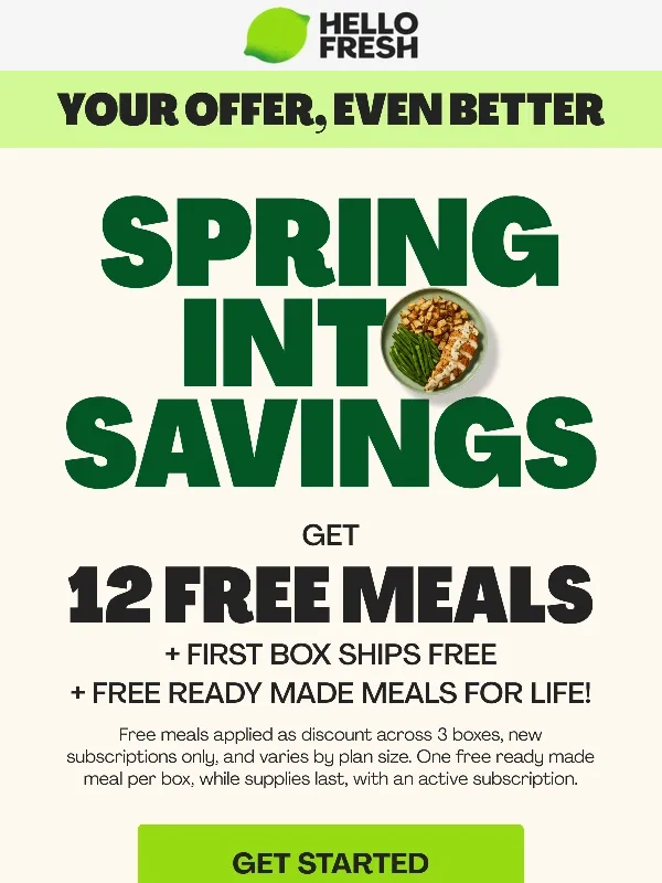Hello Fresh - 12 FREE MEALS | Your Even Better Offer