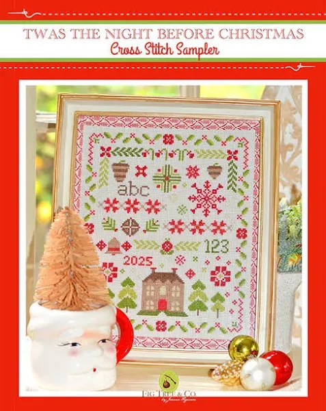 Fig Tree & Co. Twas The Night Before Christmas Cross Stitch Sampler Pattern