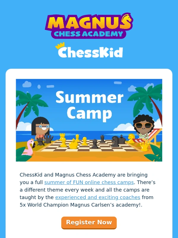 ChessKid - Online Summer Camps with Magnus Chess Academy on Sale NOW!