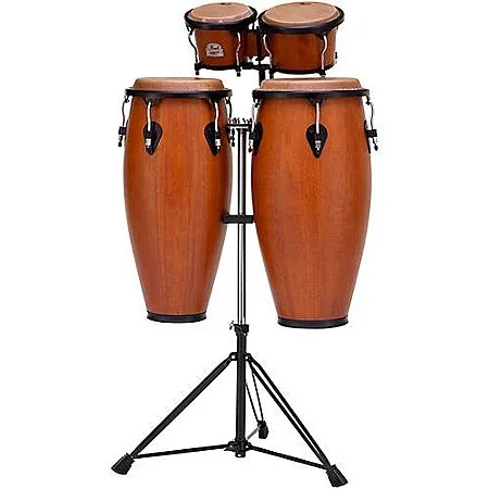 Pearl Primero Conga and Bongo Set With Stand (Mahogany Satin Stain) $569.98 ($499.99 + $69.99 S/H)