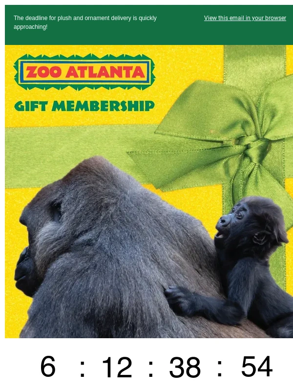Zoo Atlanta - The deadline for Gift Membership plush and ornament delivery is quickly approaching