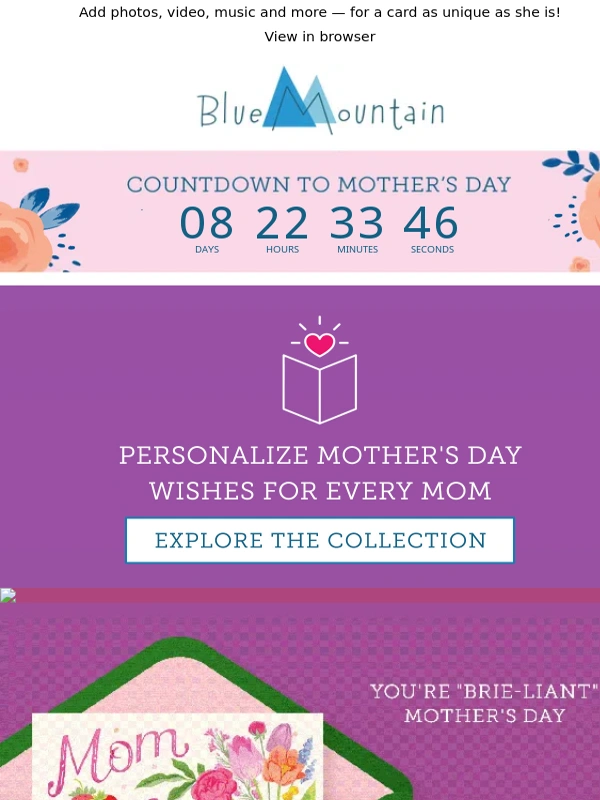 Blue Mountain - New Mother's Day Creatacards! ??✨