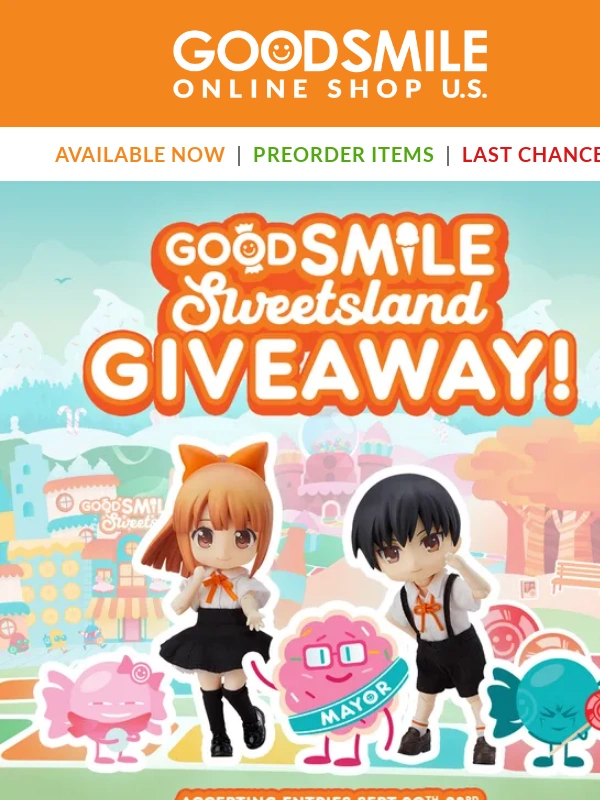 Good Smile Company - Don't miss out on our GoodSmile Sweetsland Giveaway and Win Big! Entries End on Sept. 23rd!