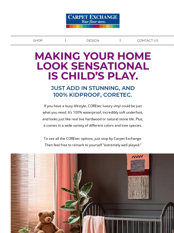 Carpet Exchange - A major liquid asset: COREtec luxury vinyl