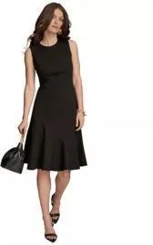 Donna Karan New York Women's Jewel-Neck Sleeveless Dress